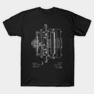 Typewriter Vintage Patent Hand Drawing T-Shirt